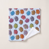 Impression Rose pointillée, Modèle Floral Moderne (Gant de toilette)