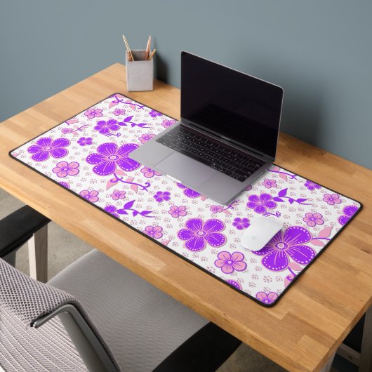 Impression simple de fleurs à l'aquarelle violette (Bureau 2)