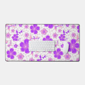 Impression simple de fleurs à l'aquarelle violette (Clavier et souris)