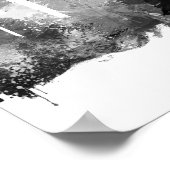 Impression Skyline Dallas noir et blanc (Coin)