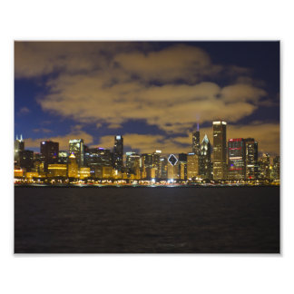 Impression Skyline de nuit de Chicago