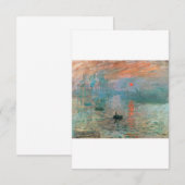 Impression, Sunrise 1872 Claude Monet Bedankkaart (Voorkant / Achterkant)