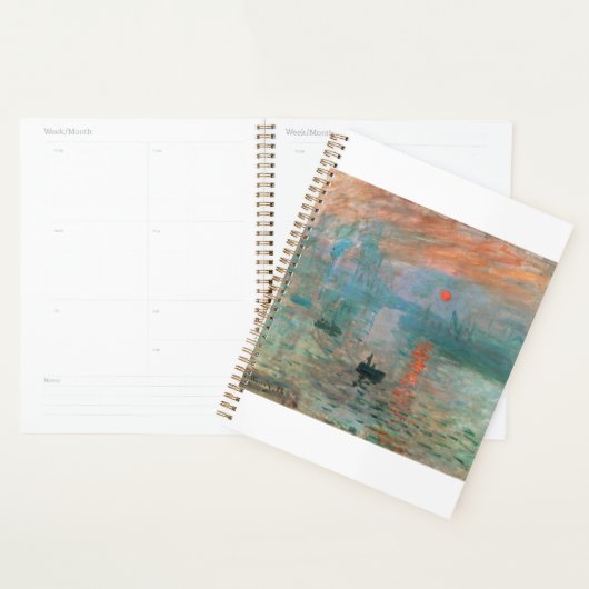 Impression, Sunrise 1872 Claude Monet Planner (Display)