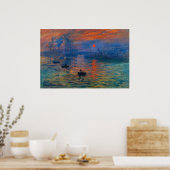 Impression, sunrise by Claude Monet Poster (Keuken)