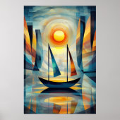 Impression Sunrise - Chef-d'œuvre cubiste inspiré (Devant)