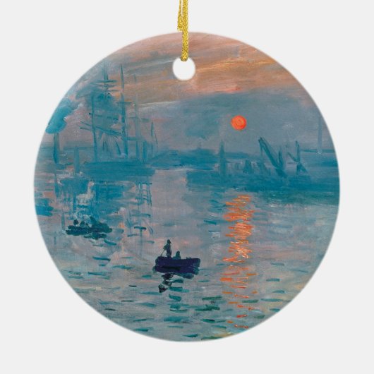 Impression Sunrise Claude Monet Keramisch Ornament (Achterkant)