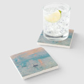 Impression Sunrise Claude Monet Stenen Onderzetter (Zijkant)