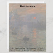 Impression Sunrise door Claude Monet,  kunst Briefhoofd (Voorkant / Achterkant)