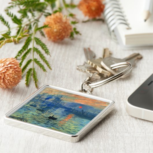 Impression Sunrise, Soleil Levant, Claude Monet Sleutelhanger (Zijkant)