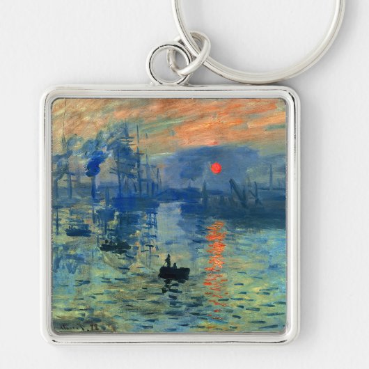 Impression Sunrise, Soleil Levant, Claude Monet Sleutelhanger (Voorkant)