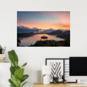 Impression sur affiche du lever de soleil sur le l (Bureau à domicile)