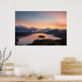 Impression sur affiche du lever de soleil sur le l (Cuisine)