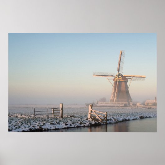 Impression sur affiche d'un moulin à vent dans la (Devant)