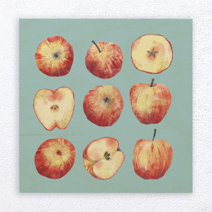 Impression Sur Bois Aquarelle Apple