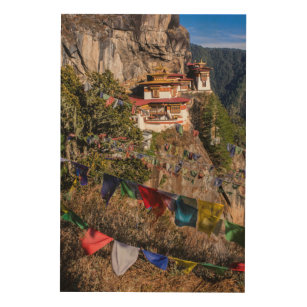 Impression Sur Bois Bhoutan : Le monastère du Nid de Tiger