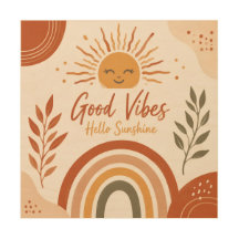 Bonne ambiance soleil - Décor de arc-en-ciel boho