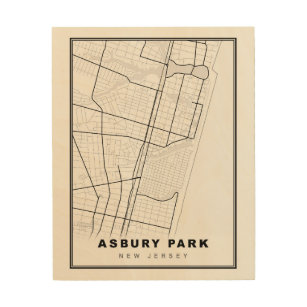 Impression Sur Bois Carte du parc Asbury