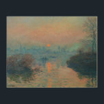 Impression Sur Bois Claude Monet - Coucher de soleil sur la Seine à La<br><div class="desc">Coucher de soleil sur la Seine à Lavacourt,  Effet hiver / Soleil couchant sur la Seine a Lavacourt,  effet d'hiver - Claude Monet,  Huile sur toile,  1880</div>