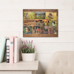 Impression Sur Bois Create your own rustic wood family photo collage<br><div class="desc">Créez votre propre collage photo de famille en bois rustique Wood Wall Art. Ajoutez vos propres belles photos et ajoutez votre nom et vos années et créez un art mural très personnel et unique.</div>