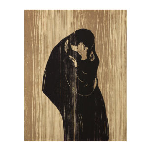 Impression Sur Bois Edvard Munch - Le Kiss IV