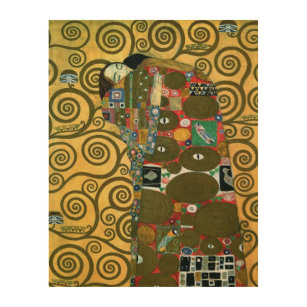 Impression Sur Bois Fulfillment aka The Embrace par Gustav Klimt