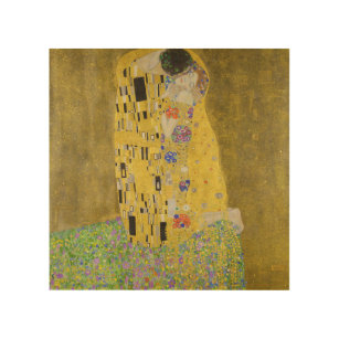 Impression Sur Bois Gustav Klimt - Le baiser