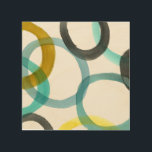 Impression Sur Bois Interverrouillage des cercles jaunes et bleus<br><div class="desc">Une simple impression de cercles jaunes et bleus imbriqués par Megan Meagher. L'arrière - plan blanc laisse apparaître les couleurs des cercles. Achetez le vôtre aujourd'hui !</div>