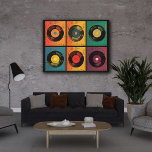 Impression Sur Bois les années 70 Motif de disques vinyle Retro<br><div class="desc">Le Motif les années 70 Vinyl Record est une façon amusante et unique de montrer votre amour de tout rétro. Il vous ramène à une époque où nous écoutons des disques vinyles et achetons le disque 45 de chansons simples. L'effet grunge rend ce design vraiment remarquable. Ce design est parfait...</div>