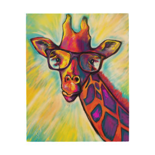 Impression Sur Bois Les Imprimantes d'Art Crazy Giraffe Man !