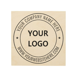 Impression Sur Bois Logo de l'entreprise personnalisée et texte votre 