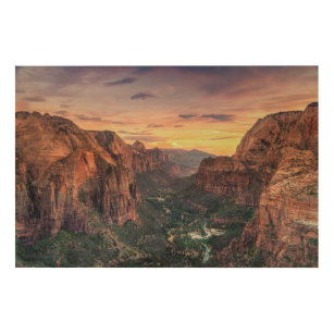 Impression Sur Bois Parc national de canyon de Zion