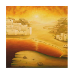 Impression Sur Bois "Salut" - Moyen-Orient, Orient Sunset Peinture