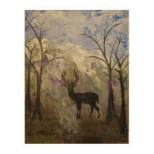 Silhouette des cerfs dans la forêt