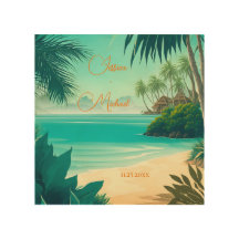 Tropical Beach Destination Nouveaux mariés Cadeau