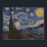Impression Sur Bois Vincent Van Gogh - La nuit étoilée<br><div class="desc">The Starry Night / La nuit etoilee - Vincent Van Gogh en 1889</div>