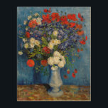 Impression Sur Bois Vincent van Gogh - Vase avec Cornflowers & Poppies<br><div class="desc">Vase avec des fleurs de Cornouailles et des pavots - Vincent van Gogh,  Huile sur toile,  1887,  Paris</div>