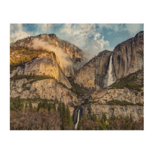 Impression Sur Bois Yosemite Falls pittoresque, Californie