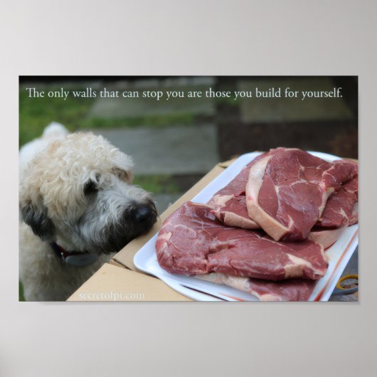 Impression sur les murs - La viande comme motivati (Devant)