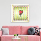 Impression sur toile 18"x18" FRAISE RECouverte DE (Insitu(Salon))