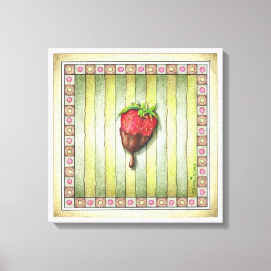 Impression sur toile 18"x18" FRAISE RECouverte DE (Recto)