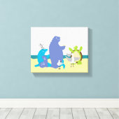 Impression sur toile 20x25 cm Amis de la mer (Insitu (Plancher de Bois))