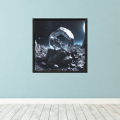 Impression sur toile 40x40 cm Moon Rocks-2 (Insitu (Plancher de Bois))