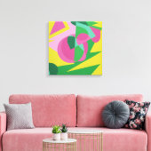 Impression sur toile à fond jaune Acte d'équilibre (Insitu(Salon))