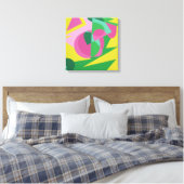 Impression sur toile à fond jaune Acte d'équilibre (Insitu(Chambre))