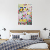 Impression sur toile à l'aquarelle Beaux moineaux (Insitu(Chambre))