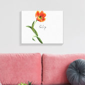 Impression sur toile à l'aquarelle de tulipe orang (Insitu(Salon))