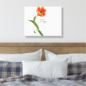 Impression sur toile à l'aquarelle de tulipe orang (Insitu(Chambre))
