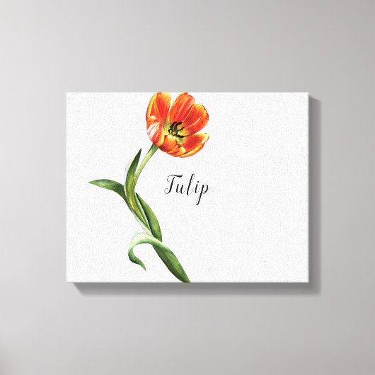 Impression sur toile à l'aquarelle de tulipe orang (Recto)