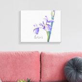 Impression sur toile à l'aquarelle Iris (Insitu(Salon))