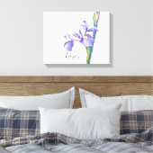 Impression sur toile à l'aquarelle Iris (Insitu(Chambre))